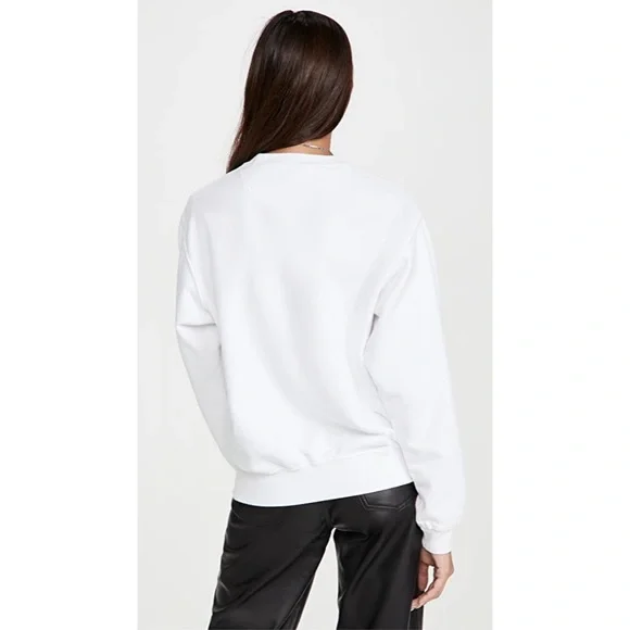 ANINE BING Ramona Sweatshirt AB x TO B White Pullover - Picture 8 of 14